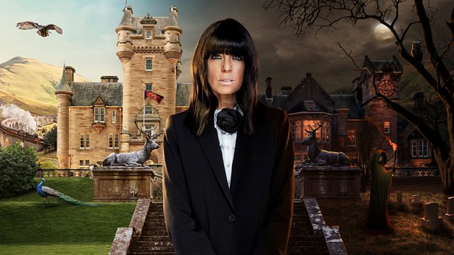 A montage shows a Scottish castle, the host of the V show the Traitors and a dark scary scene.