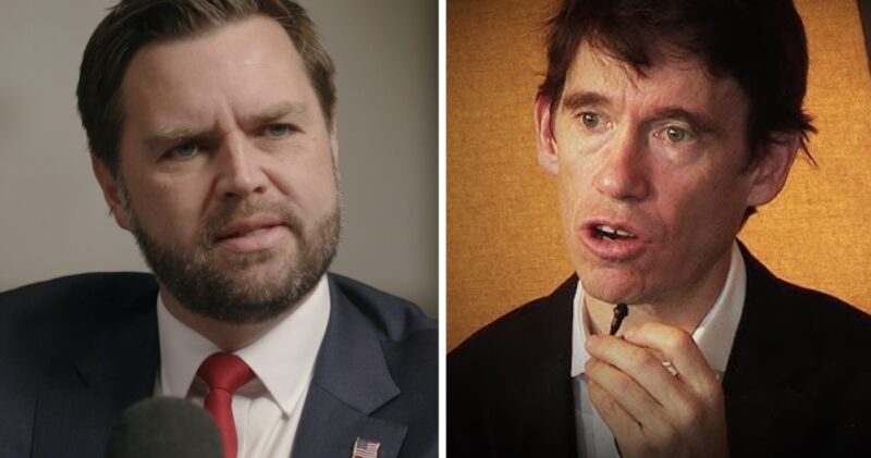 Side by side pictures of JD Vance and Rory Stewart