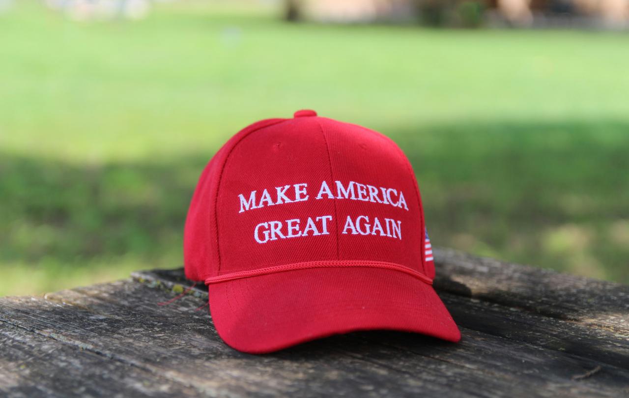 Red hat with the words Make America Great Again