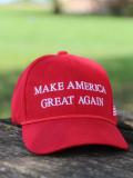 Red hat with the words Make America Great Again